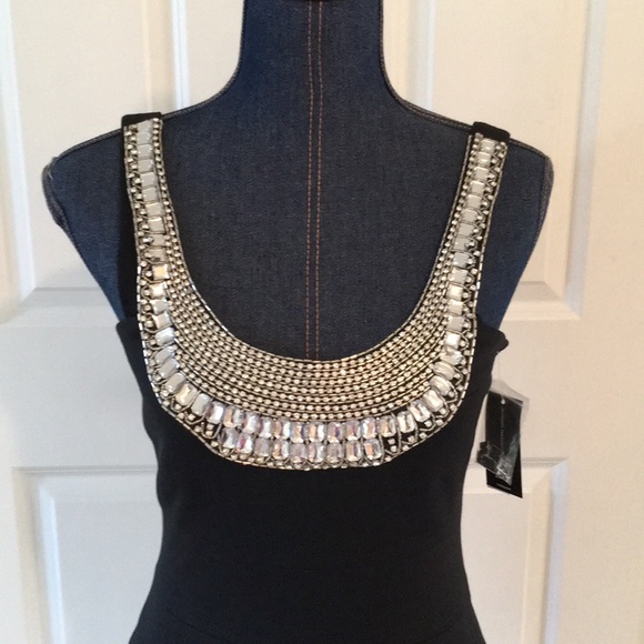 INC International Concepts black knit dress Size 2 - Picture 2 of 8